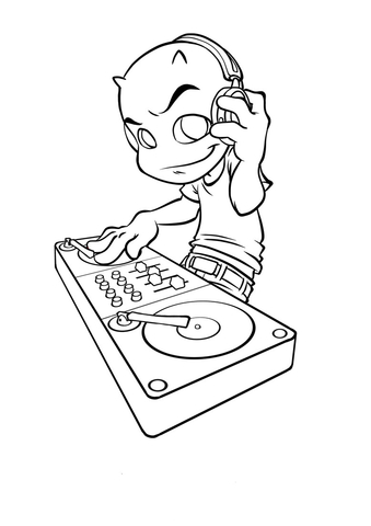 Dj Kamafun  Coloring Page